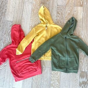 Trio of Hoodies - Orange, Yellow, Green